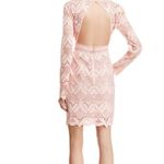 Stylestalker  Elora Light Pink Lace‎ Long Sleeve Open Back Mini Dress Size M Photo 1
