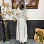 Rya Collection Milos Embroidered Lace Satin Slip Midi Gown Sz Small 🧡🍄 Photo 4