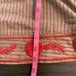 Free People Striped Embroidered Tunic Top Brown Red Floral Lace Up Boho Size 2 Photo 10