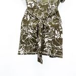 BCBGMAXAZRIA Y2K 2000s BCBG  Floral Print V Neck Wrap Around Tie Back Tunic Top Photo 4