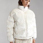 Napapijri Belay Short Jacket women’s crushed velvet size XS oversized fit White Photo 0