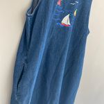 Westbound VTG  Denim Dress 100% Cotton Embroidered Nautical Dress Photo 2