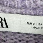 ZARA Sweater Women Small Purple Sparkle Corchet Cropped Scalloped Fairy Feminine Photo 5
