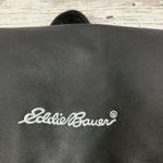 Eddie Bauer Black Faux Leather Backpack Versatile Travel Daypack Diaper Bag Photo 3