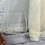 Vintage Pinehurst Sheer Overlay Nylon Nightgown Size M Ivory White Lace Midi Size M Photo 4