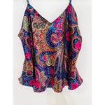 Solange Paisley floral Silky Slip spaghetti straps Top size 14/16 Blue Photo 1