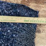 Scala  Embellished Sequin Beaded Navy One-Shoulder Cocktail Prom Mini Dress 14 Photo 3