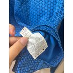 Nike Pro Pullover Top Womens XS Dri Fit Blue AOP 1/2 Zip Long Sleeve Geometric Photo 3