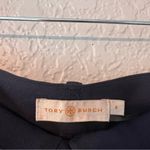 Tory Burch  Womens Slim Straight Leg Wool Pants 6 Navy Blue Mid Rise #86 Photo 8