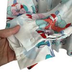 Candie's  Button Down Floral Print White Boho Women's Blouse Size 2X Photo 6