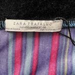ZARA Velvet Kimono Stripe Wrap Maxi Dress Medium Purple Multi Striped Boho Spark Photo 3