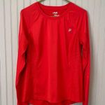 FILA Sport Red Moisture Wicking Long Sleeve Active Wear T-Shirt Large Photo 0