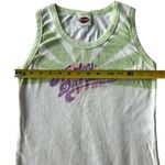 Y2K‎ Harley Davidson Women’s S Lettuce Hem Tank Top Pastel Green Retro Preppy Photo 4