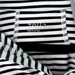 Zella Black and White Striped Long Sleeve Top Photo 1