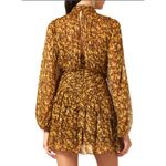 Shona joy  Sunset Floral Long Sleeve Ruched Mini Dress Size 4 Photo 10