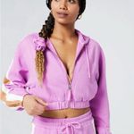 l*space L* Active Cropped Zip Hoodie Athleisure Track Jacket XS Purple Streetwear Photo 2