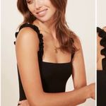 Reformation  Hampton Bodysuit Women’s Size M Black Minimalist Preppy Photo 1