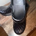 Dansko  Professional‎ Clog Patent Black Leather Silver Diamond Pattern Women's 37 Photo 2