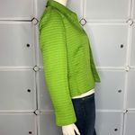Harvé Benard Harve Bernard Vintage Lime Green Quilted Open Front Jacket Size 4 Photo 3