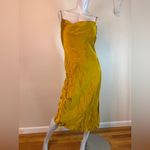 ZARA SATIN SLIP DRESS SPAGHETTI STRAPS GOLD MED EUC Photo 4