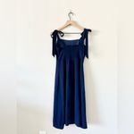 Petal and Pup  Tie Strap Midi Dress with Slit in Navy Size 6 Photo 7