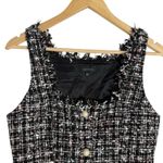 Majorelle Bia Candy Shop Black Tweed Button Front Sleeveless Preppy Mini Dress S Photo 3