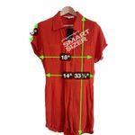 joe's jeans Joe’s Gauze Red Jumper Collared Button Front Romper NWT Size Small Comfort Photo 8