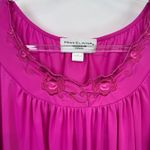 Vintage Miss Elaine Nightgown Short Sleeve Sleep Dress Pink Nylon Large Photo 3