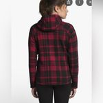 The North Face Women’s Crescent Red Black Plaid Pullover Fleece Hooded Jacket S Photo 1