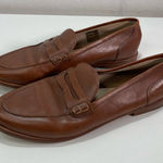 J.Crew Penny Loafer Leather Women Tan 9 H8200 Preppy Classic Casual Dress Shoes Photo 0