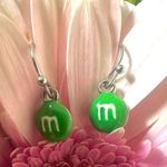 M and M small green M and M earrings Photo 1