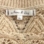 Willow & Clay  Mohair Pointelle Cream Sweater Lrg Coquette Soft Girl Cottagecore Photo 7