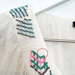 Anthropologie Tanvi Kedia Beaded Sequins Relaxed Blouse Top Cream Size Medium Photo 4