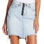 William Rast  Distressed Cutoff Denim Jean‎ Skirt with Zipper Size 26 Photo 0