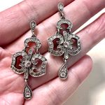 JBK 1960s Jacqueline Kennedy Camrose & Kross  Art Deco Earrings - Vintage Photo 0