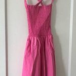 Isalis  Pink Mini Criss Cross Open Back Cotton Fit & Flare Dress Size Small NWOT Photo 0