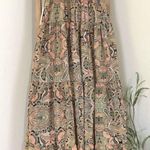 Boheme Floral Halter Maxi Dress Sz S Tan Photo 3