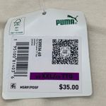 Puma  Go For Iconic Tee Pristine Cream XXL Colorblock Sleeve Logo Shirt NWT Photo 6