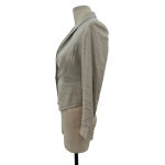 Helmut Lang Cropped Blazer Jacket in Aritfact Linen Blend Beige Size 2 Photo 7