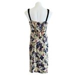 Diane Von Furstenberg  Floral Silk Sleeveless Mini Dress Velvet Bow Straps Size 6 Photo 4