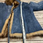 Gold East Spain Women's Vintage VTG Suede Leather Jacket M Med Medium Blue Brown Photo 14