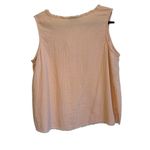 Coldwater Creek Light Pink Peach Sleeveless Raw Hem Gauze Style Sleeveless Top Photo 1