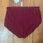 ANDIE  Bikini Set Baja Top Super High Waisted Bottom Size M Syrah Red Lace NWT‎ Photo 6