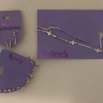 Claire’s 6prs Hoop Earrings Card, 3prs Stackable Earrings, & 1 Anklet. New Silver Photo 0