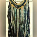 Thai Boutique designer Women's green tie dye sleeveless top size 6 Black Photo 0