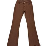 SheIn Y2K Pants Brown Flare Fringe Bottom Jeans Size Women's 6 Photo 0