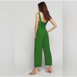 Reformation Alva Jumpsuit Womens 2 Kelly Green Smocked Wide Leg Sleeveless Crop Photo 2