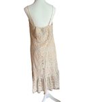 Anthropologie Eri +‎ Ali  Twilight Lace Dress Crochet Midi Silver Pink Boho Photo 4