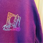 American Outdoors Medium Purple Mountain Lake Eagle Graphic Crew Neck Sweatshirt Photo 5
