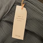 💕FRESH LAUNDRY💕 Cotton Gauze Foldover Pants ~ Dark Gray Large L NWT Photo 6